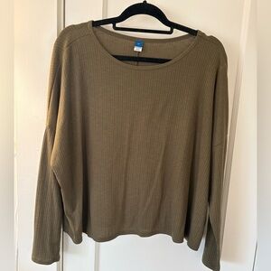 Long sleeved ribbed top